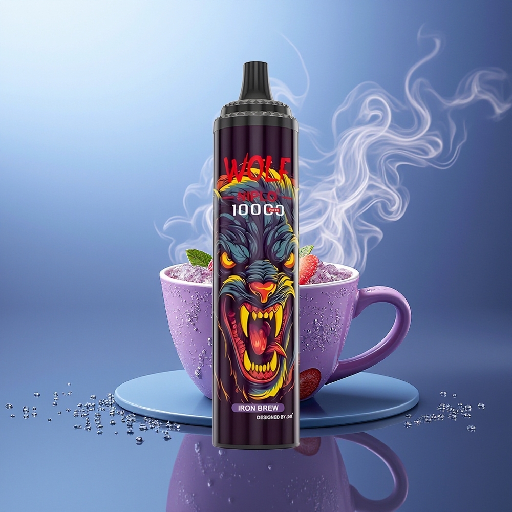 JNR Wolf Niplo 10000 Puffs Hierro Brew 1.0 Ohm Mesh 650mAh 20ml