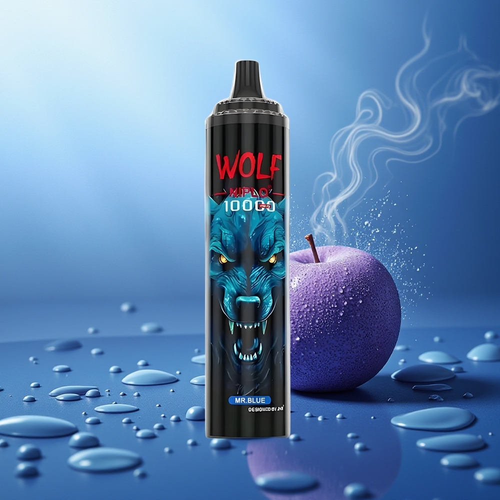 JNR Wolf Niplo 10000 Puffs Mr Azul Malla 1.0 Ohm Tipo-C