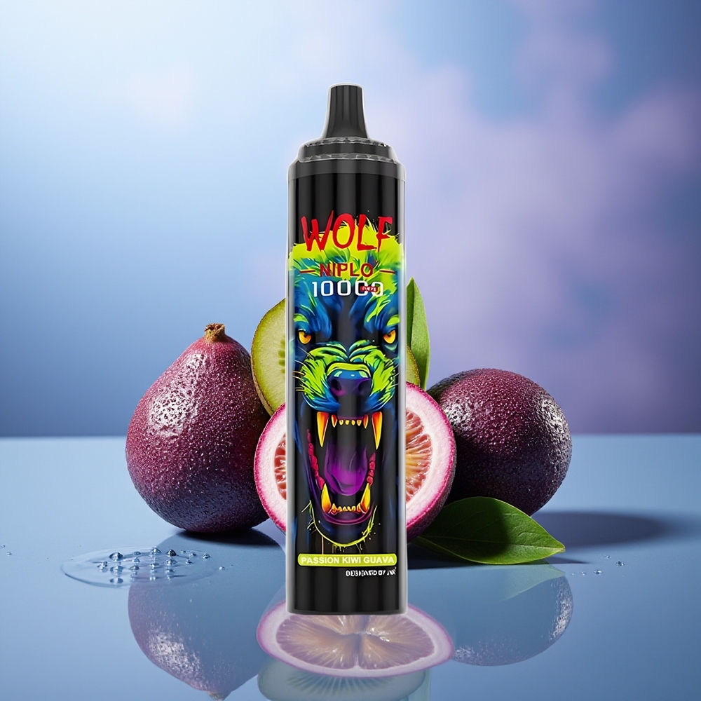 JNR Wolf Niplo 10000 Puffs Pasión Kiwi Guayaba Malla 1.0 Ohm Tipo-C
