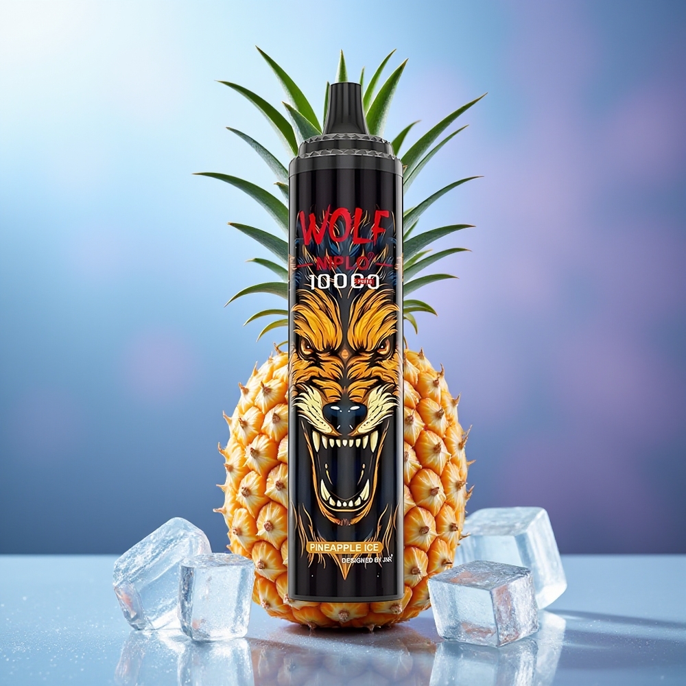 JNR Wolf Niplo 10000 Puffs Piña Hielo Malla 1.0 Ohm Tipo-C