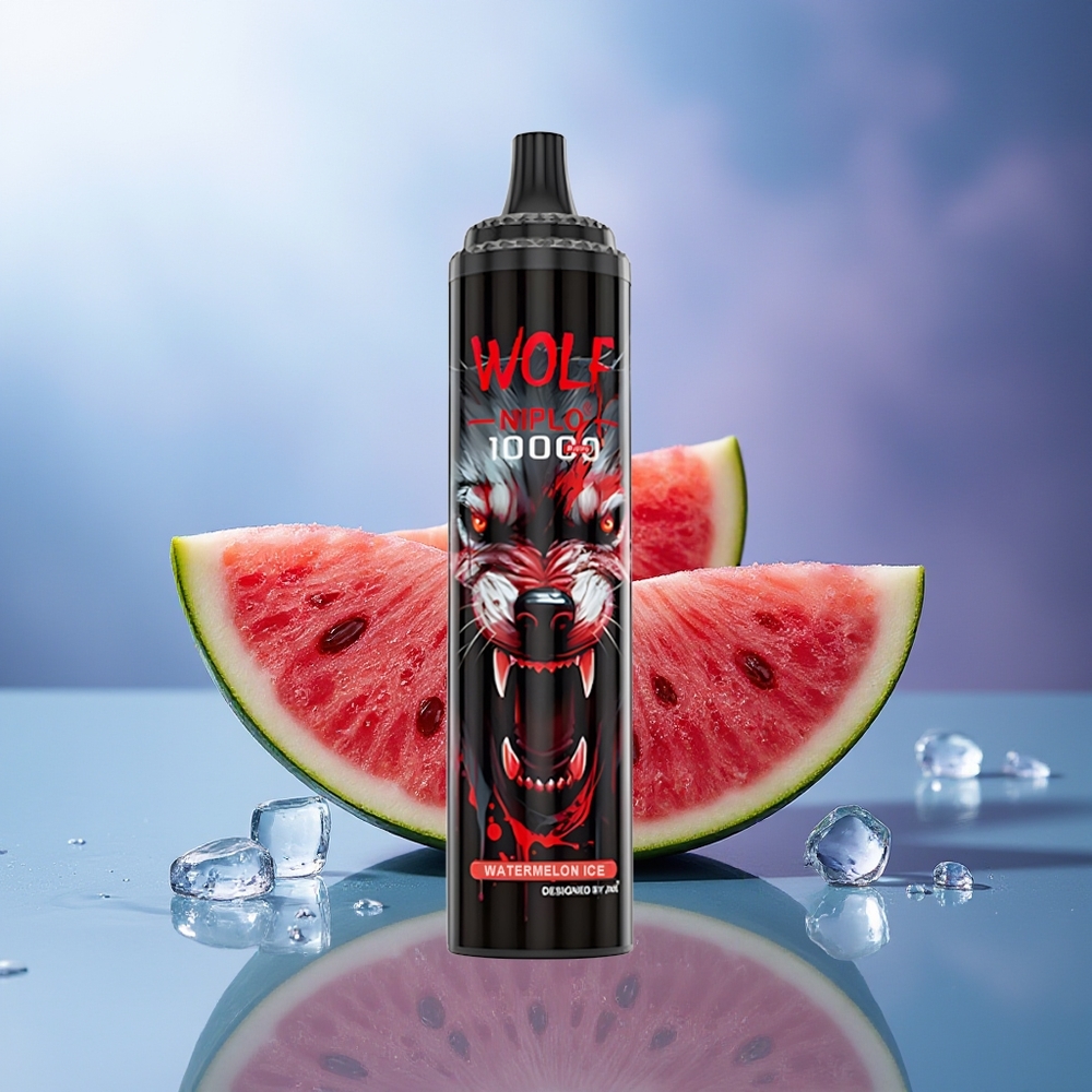 JNR Wolf Niplo 10000 Puffs Sandía Hielo 1.0 Ohm 20ml Type-C
