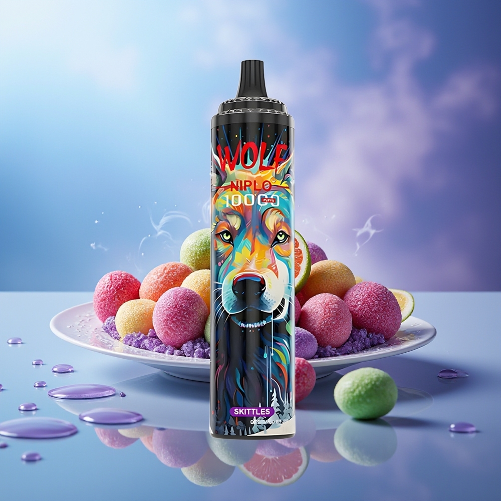 JNR Wolf Niplo 10000 Puffs Skittles Malla 1.0 Ohm 20ml