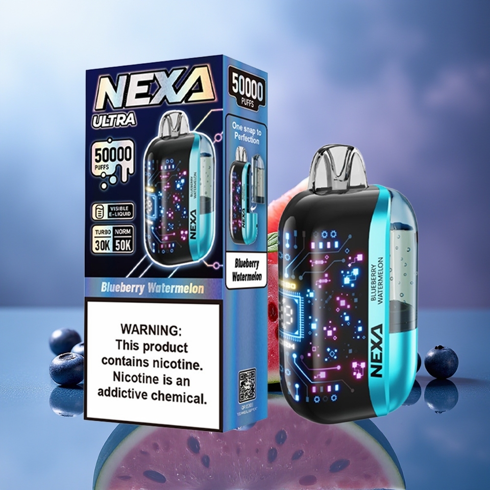 NEXA Ultra 50000 Puffs Arándano Sandía 20ml 800mAh Pantalla 3D
