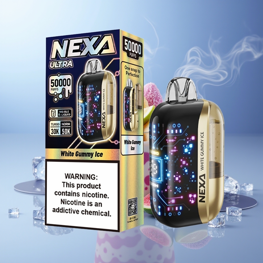 NEXA Ultra 50000 Puffs Gominola Blanca Hielo 20ml 800mah 5%