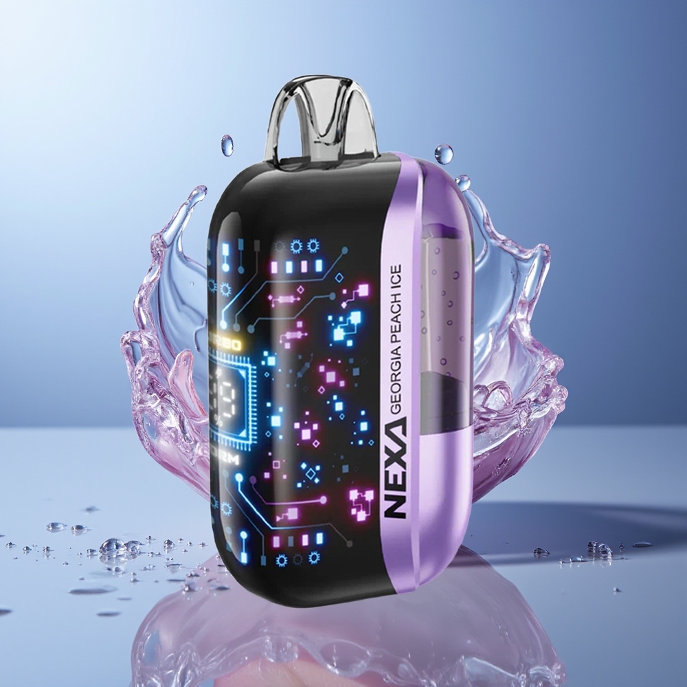 NEXA Ultra 50000 Puffs Melocotón de Georgia Helado con 20ml Capacidad Precargada, 800mah Batería y Pantalla Curva 3D