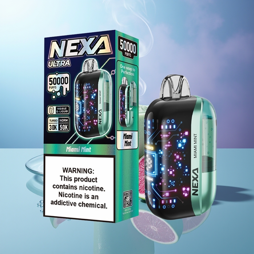 NEXA Ultra 50000 Puffs Miami Menta 20ml 800mAh 5% Nicotina