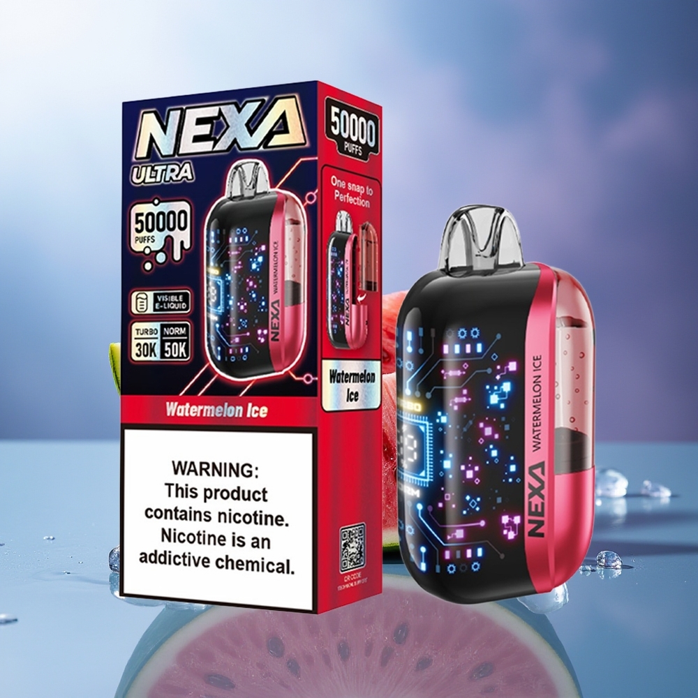 NEXA Ultra 50000 Puffs Sandía Hielo 20ml Tipo-C Pantalla 3D